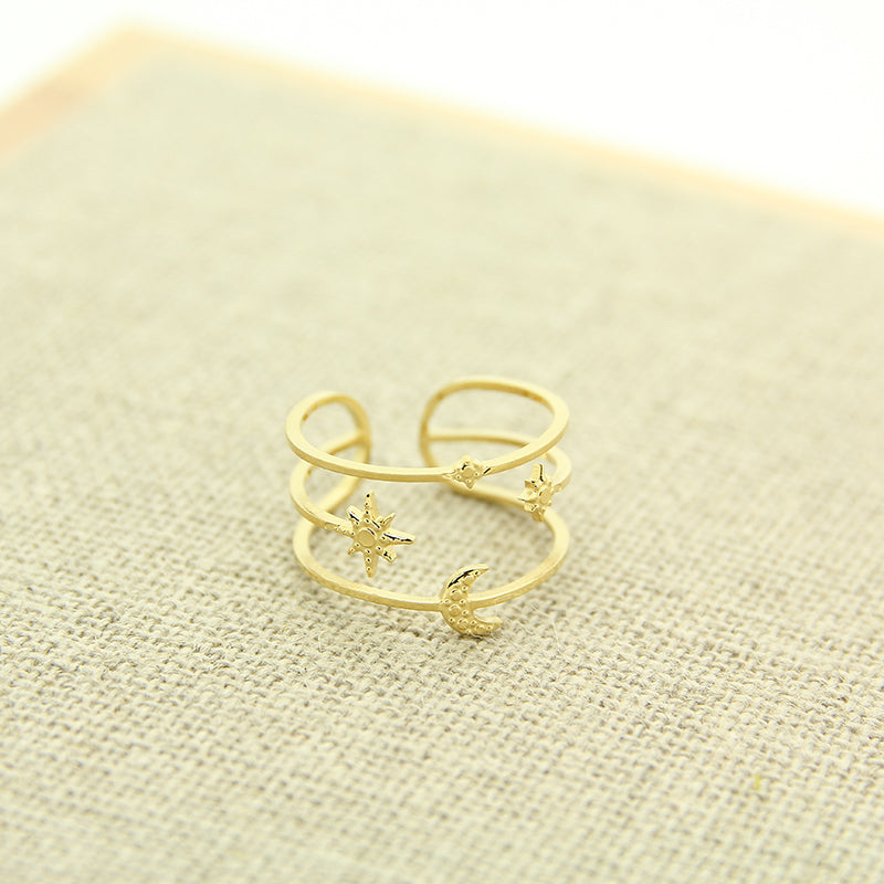Moon and Stars Ring