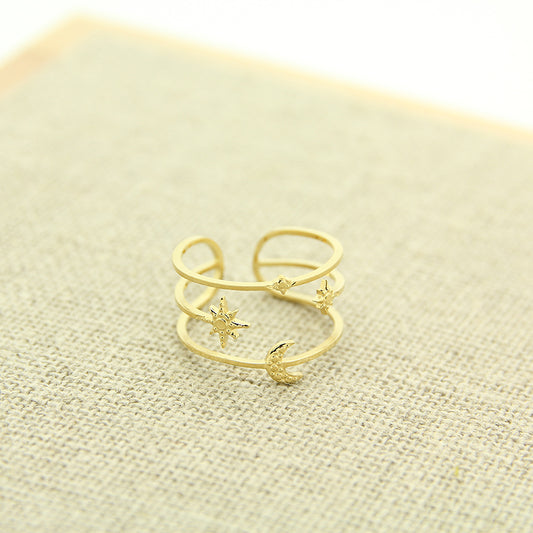 Moon and Stars Ring