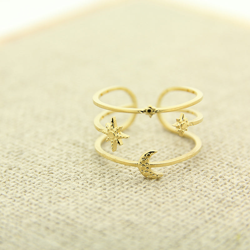 Moon and Stars Ring