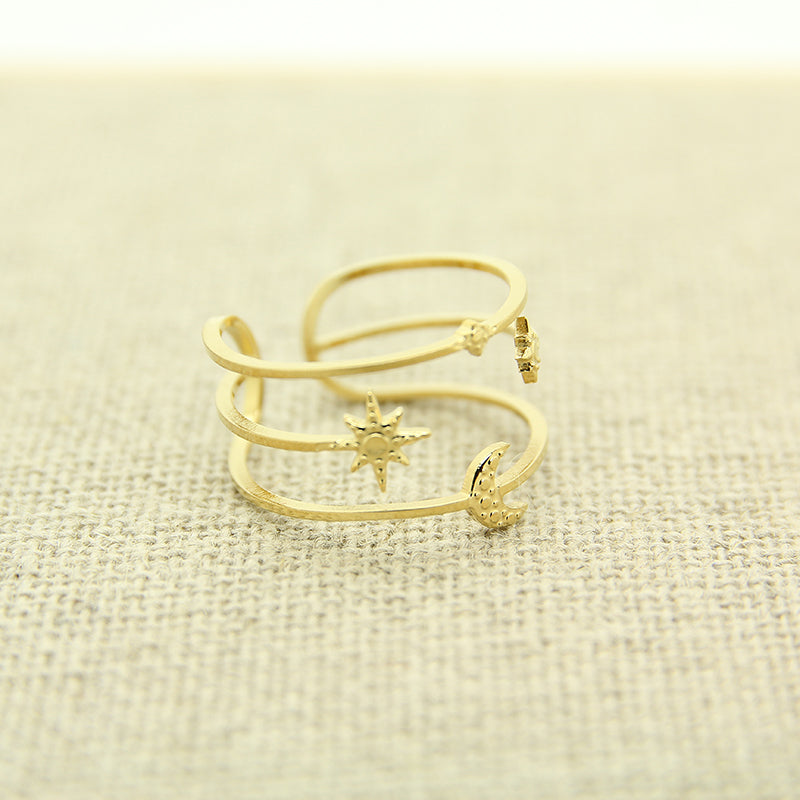 Moon and Stars Ring