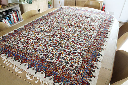 Handmade Tablecloth, Grape pattern Ghalamkar 100x50 cm
