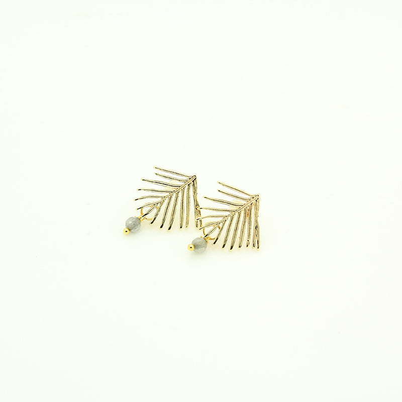 Enchanted Leaf Labradorite Earrings