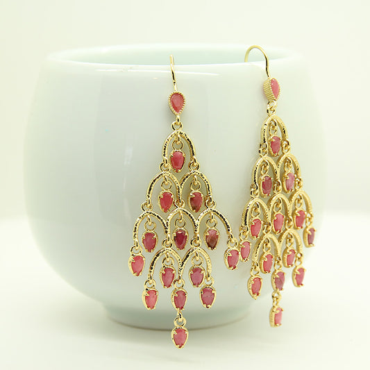 Persian Pink Natural stones Earrings