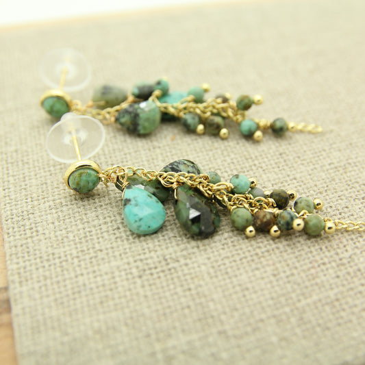 Tourquoise African earrings