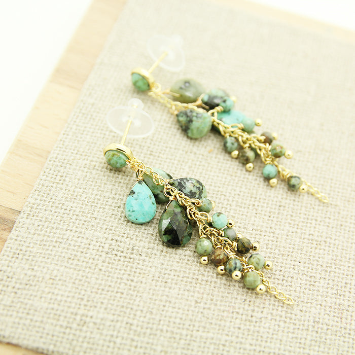 Tourquoise African earrings