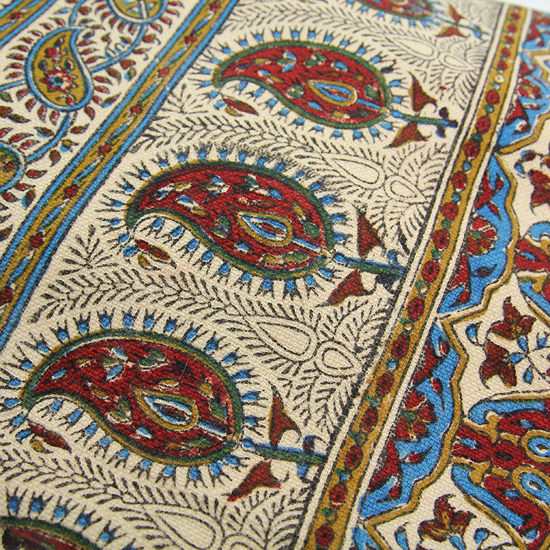 Handmade Tablecloth, Blue Motifs Ghalamkar 100x150 cm