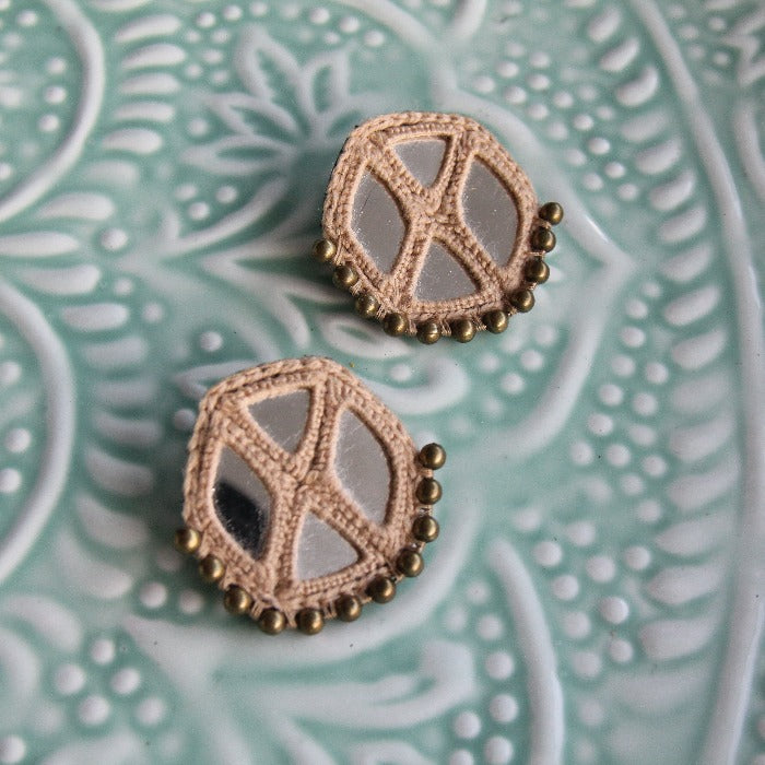 Persian Embroidered Miroir Earrings