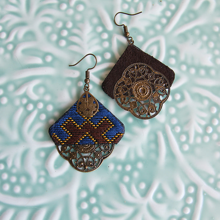 Embroidered Earrings