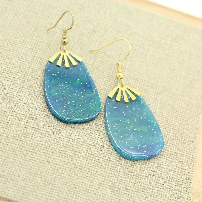 Verdant Glitter Gems Earrings