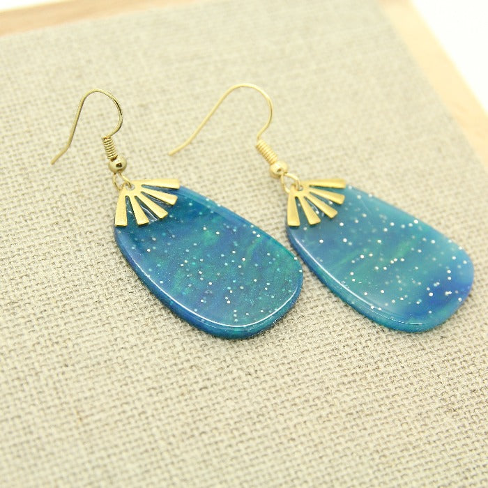 Verdant Glitter Gems Earrings