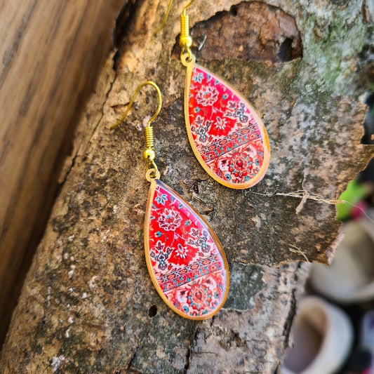Persian Motifs Earrings, Kerman