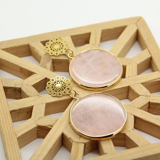 Pink Quartz Earrings