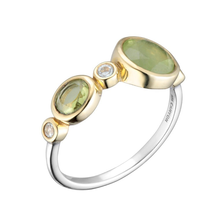 Green Amethyst Stone Ring