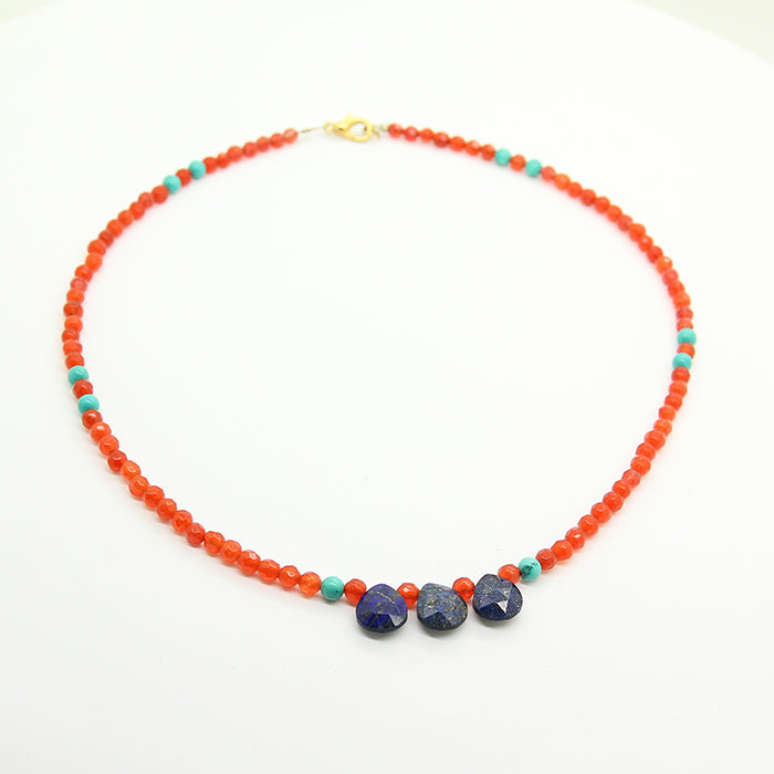 Sunset Lapis Necklace - Yalda Concept Store Persan