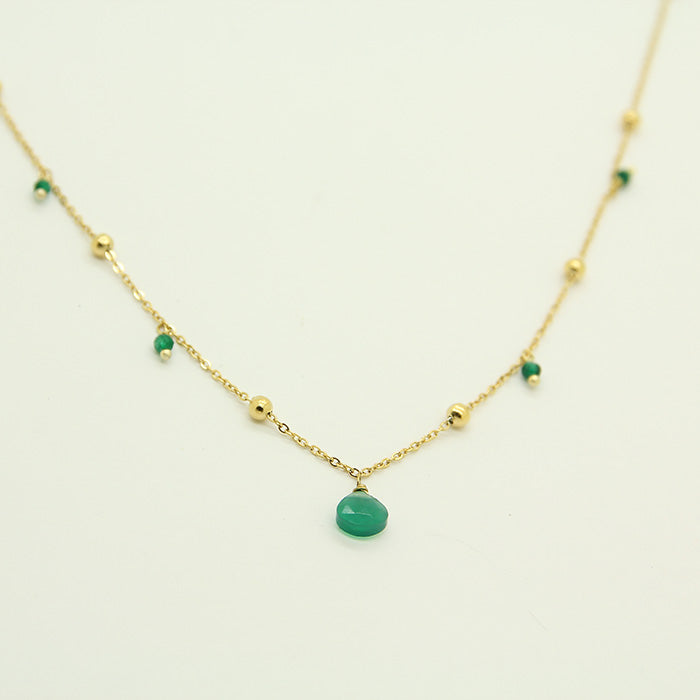 Essence Green Stone Necklace
