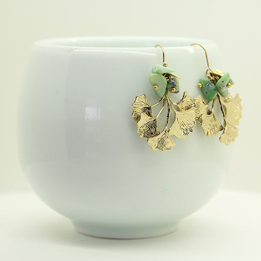 Golden Ginkgo earrings