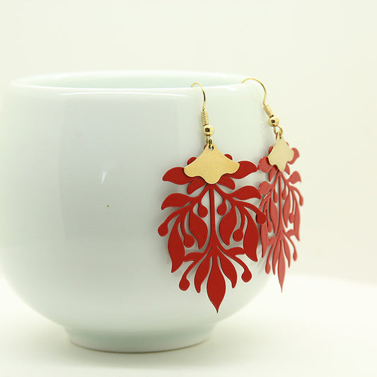 Statement Red Earrings