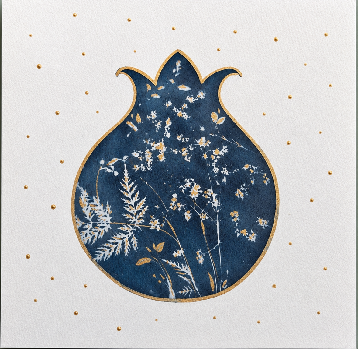 Pomegranate Cyanotype