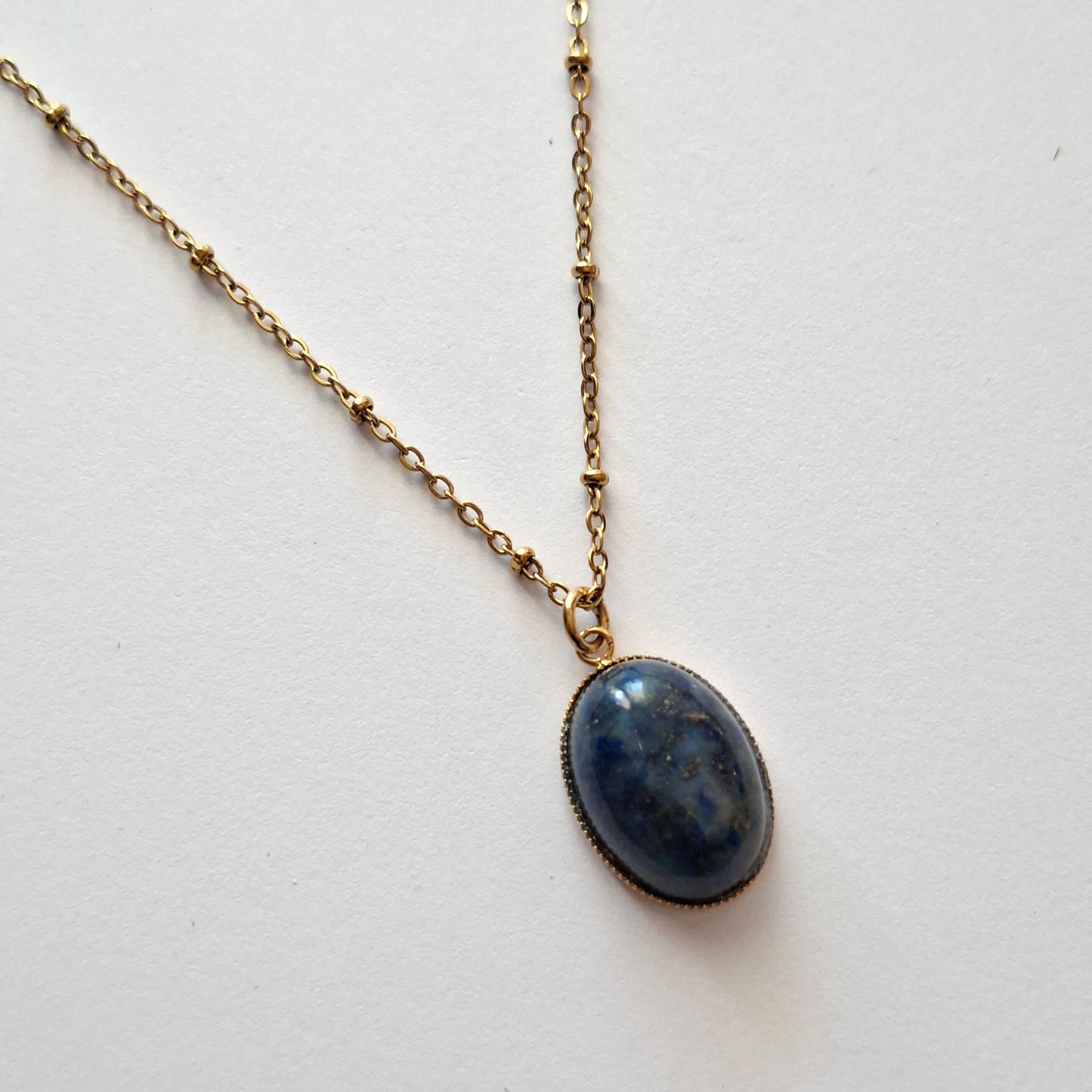 Lapis Lazuli Charm Neckkace - Yalda Concept Store Persan