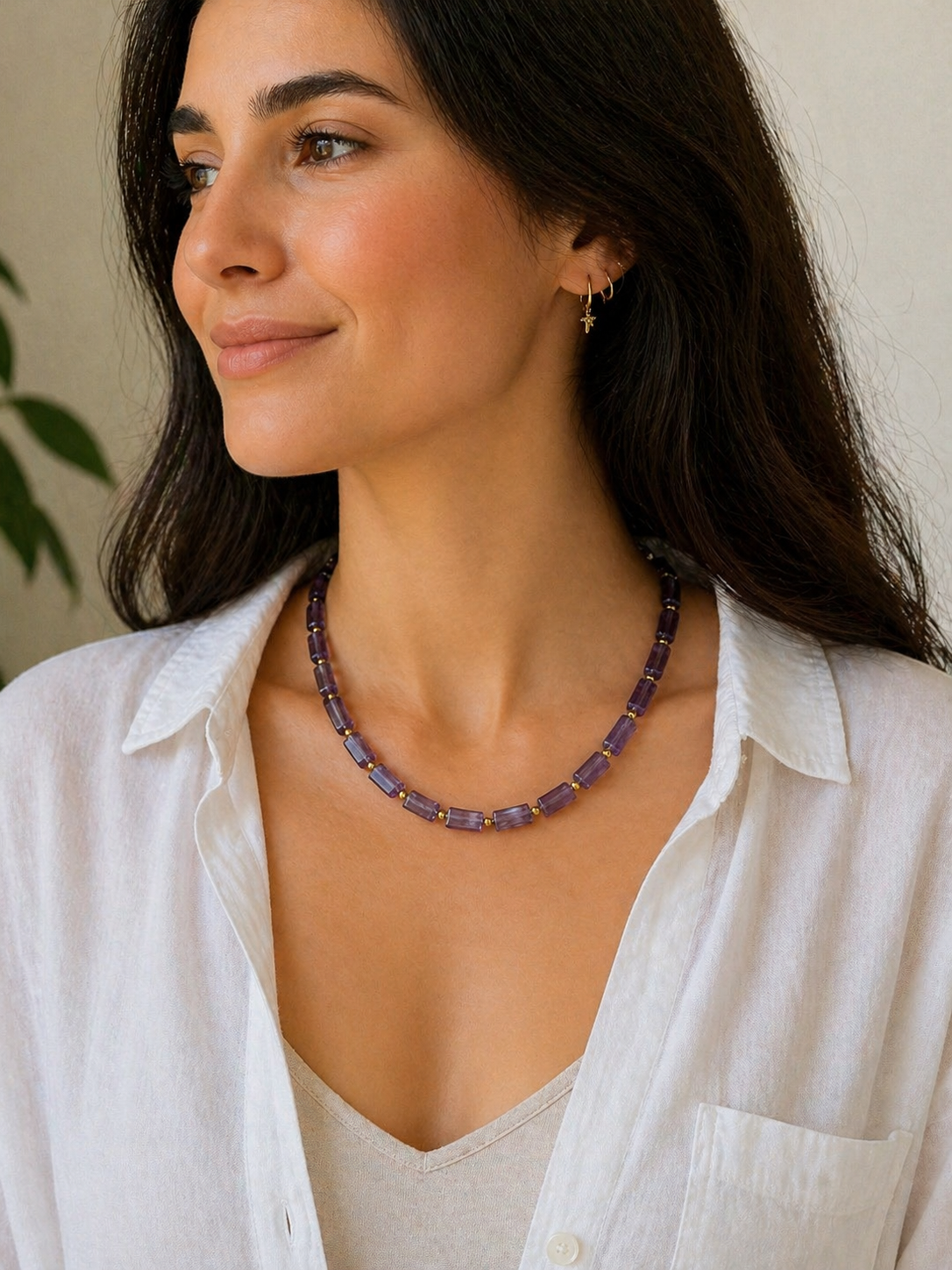 Pure Amethyst Necklace - Yalda Concept Store Persan