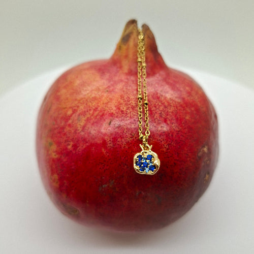 Blue Pomegranate Necklace - Yalda Concept Store Persan