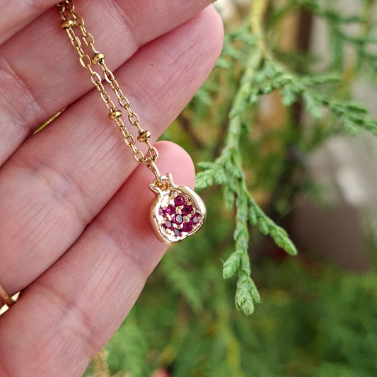 Pinkish Pomegranate Necklace