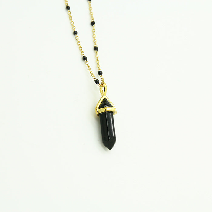 Black Onyx Point Necklace