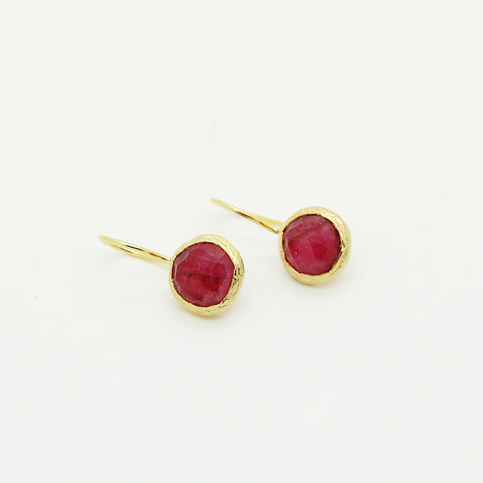 Red Sillimanite Earrings