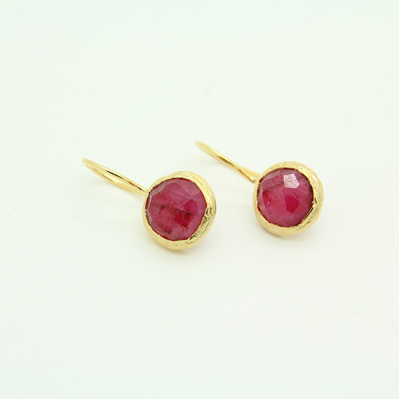 Red Sillimanite Earrings