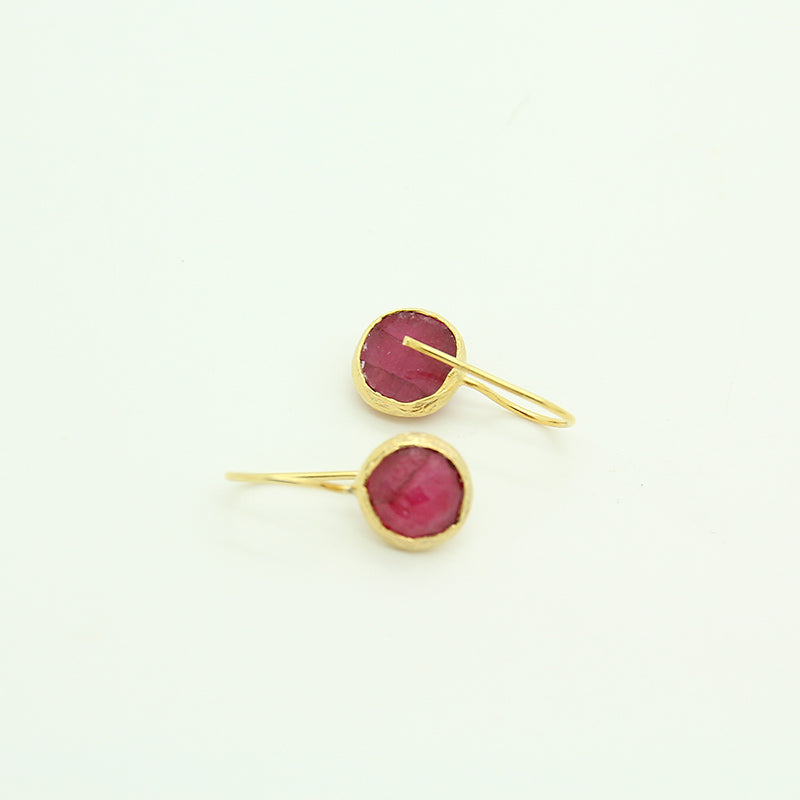 Red Sillimanite Earrings