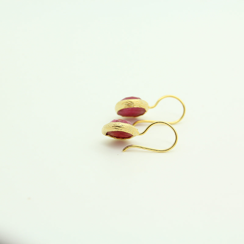 Red Sillimanite Earrings