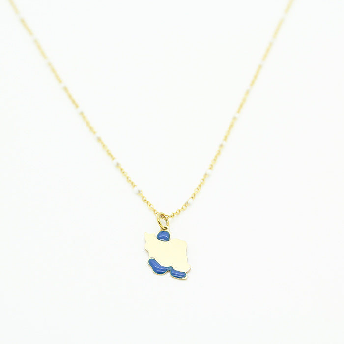 Persian Map Necklace small