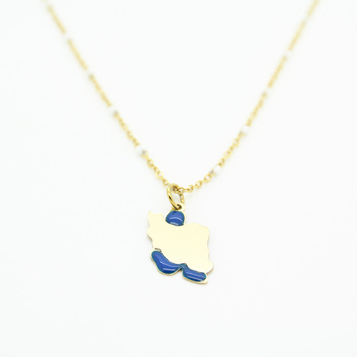 Persian Map Necklace small