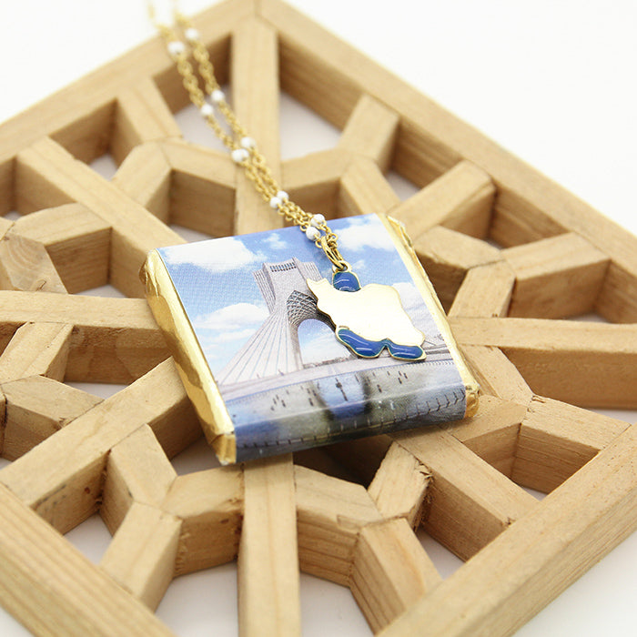 Persian Map Necklace small