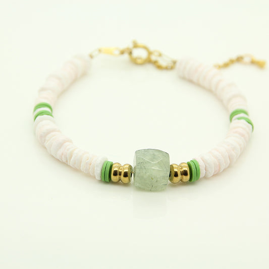 White Prehnite Bracelet