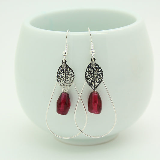 Artisan Pomegranate Drop Earrings
