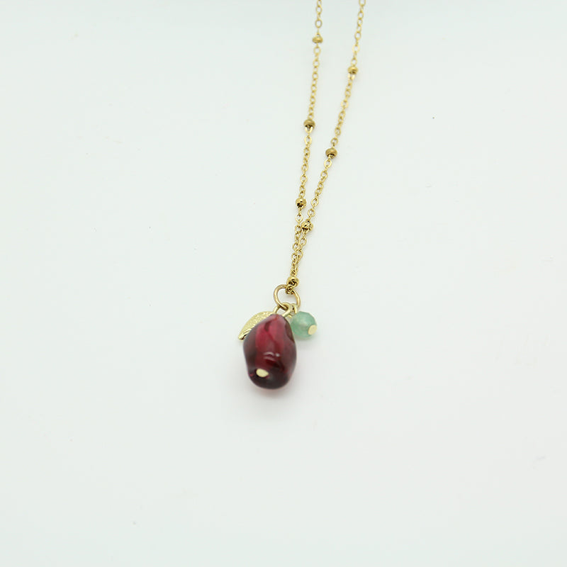 Pomegranate and Aventurine Necklace