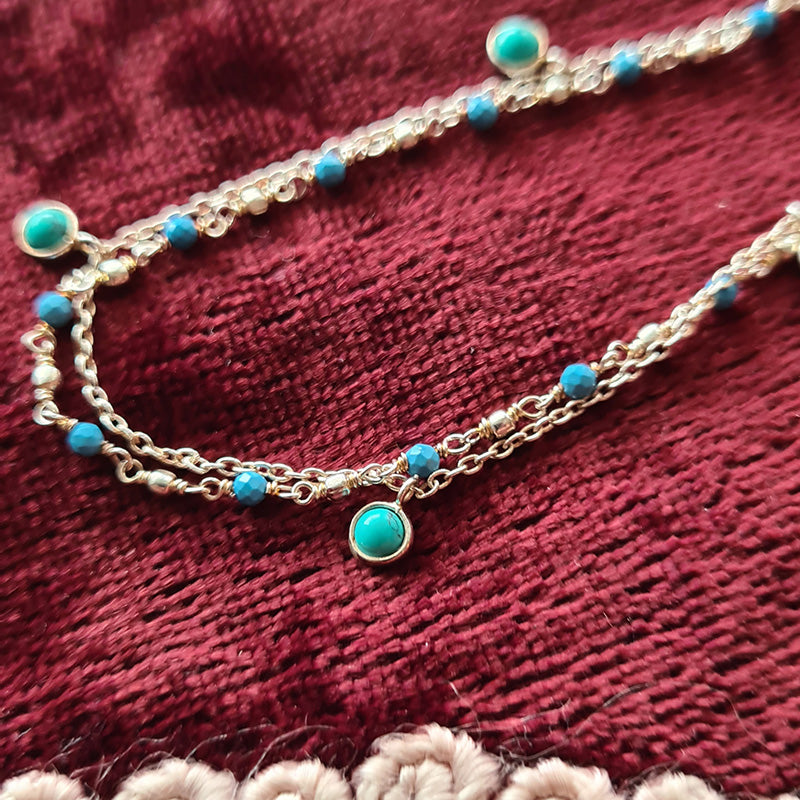 Sterling Silver 925 and Turquoise Stones Bracelet