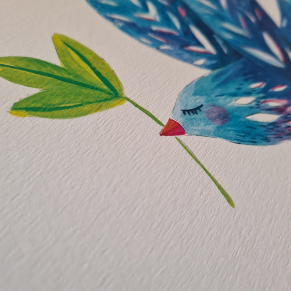 Blue Bird, Illustration by Roshanak Ostad - Yalda Concept Store Persan