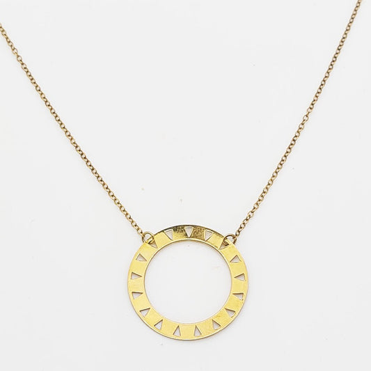 Gold Plated Silver, Cycle Necklace - Yalda Concept Store Persan