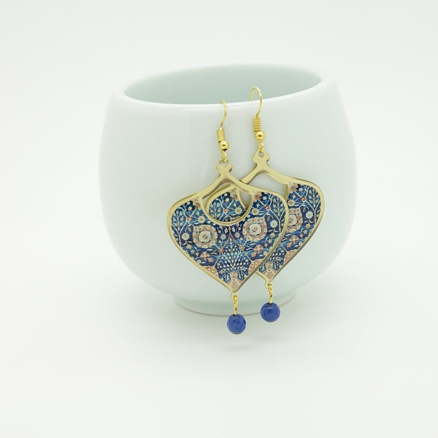 Khatoon Blue Earrings - Yalda Concept Store Persan