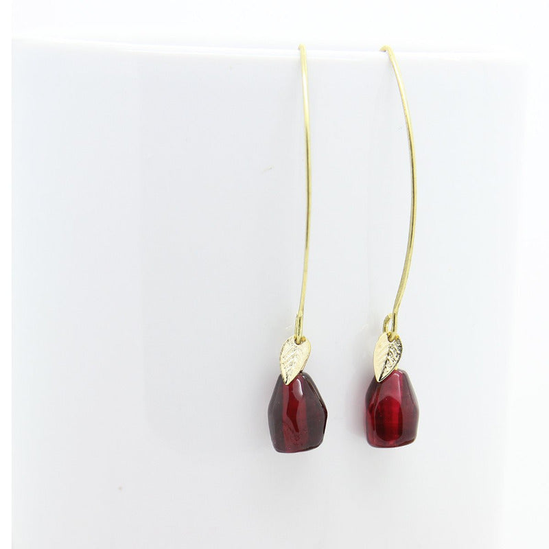 Pomegranate Earrings, Single Glass Seeds - Yalda Concept Store Persan