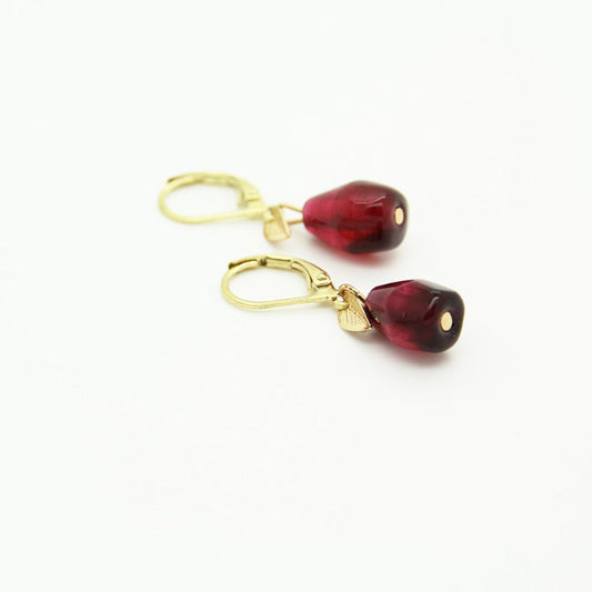 Pomegranate Earrings, Single Glass Seeds - Yalda Concept Store Persan