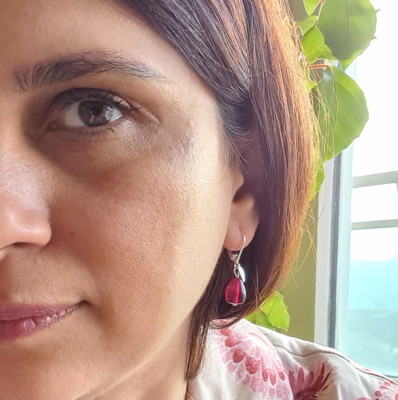 Pomegranate Earrings Single Seed - Yalda Concept Store Persan