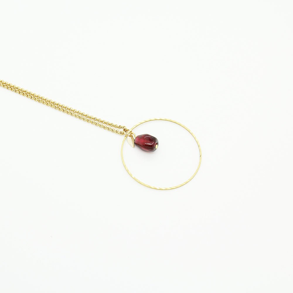 Pomegranate Necklace, Single Seed - Yalda Concept Store Persan