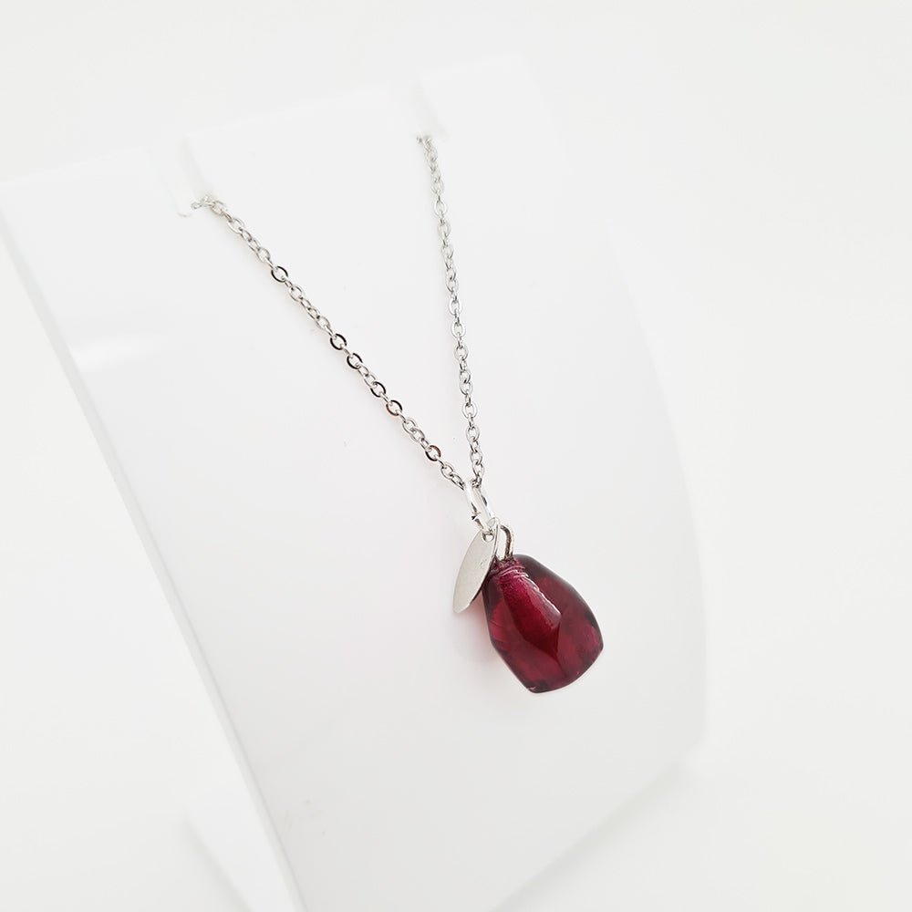 Pomegranate Necklace, Single Seed - Yalda Concept Store Persan