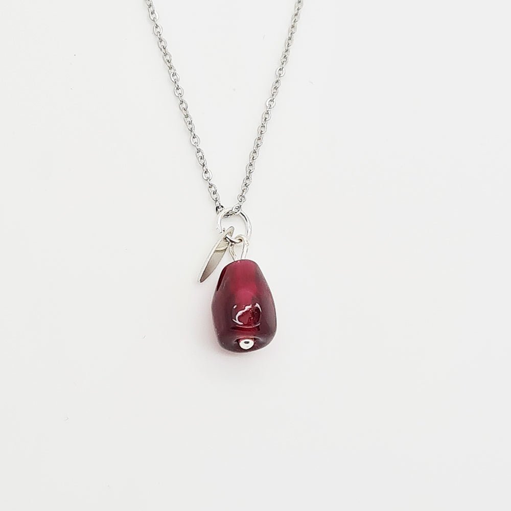 Pomegranate Necklace, Single Seed - Yalda Concept Store Persan