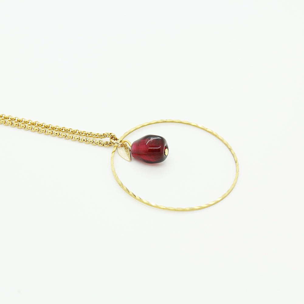Pomegranate Necklace, Single Seed - Yalda Concept Store Persan