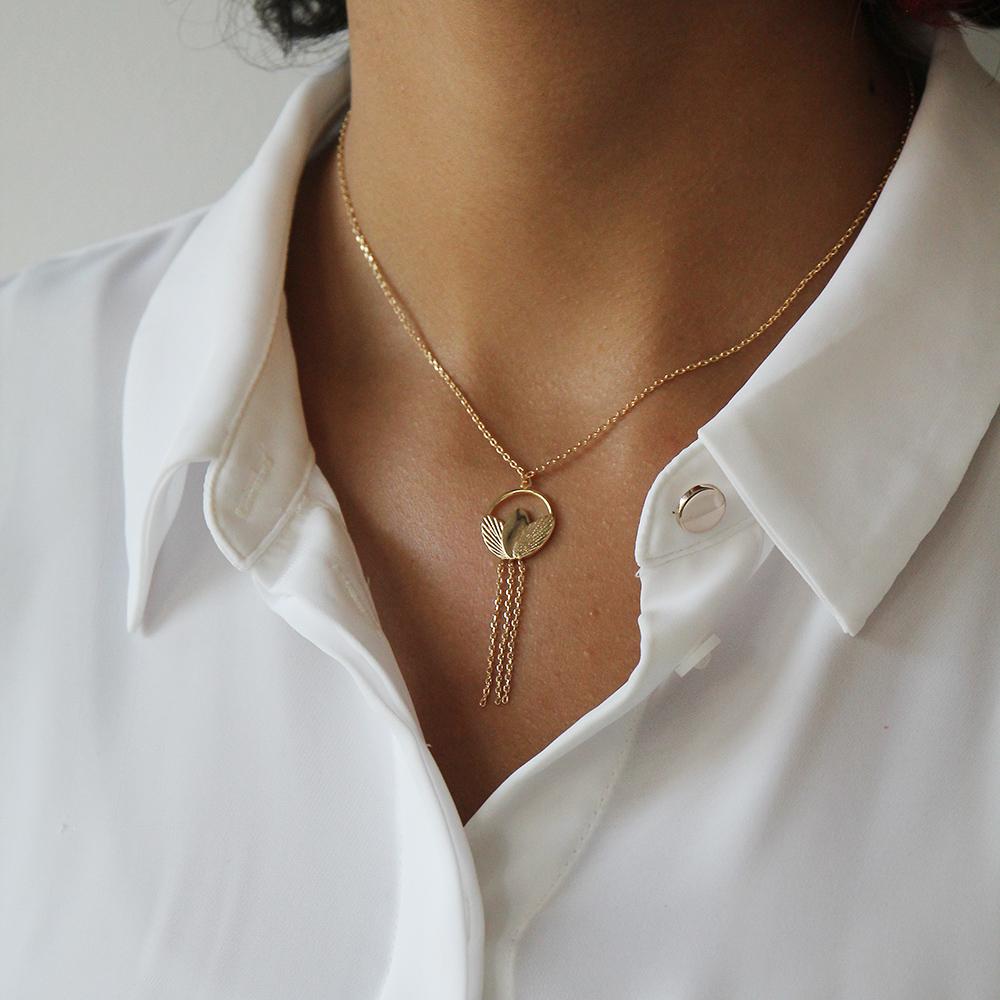 Raha Silver Gold Plated Necklace - Yalda Concept Store Persan