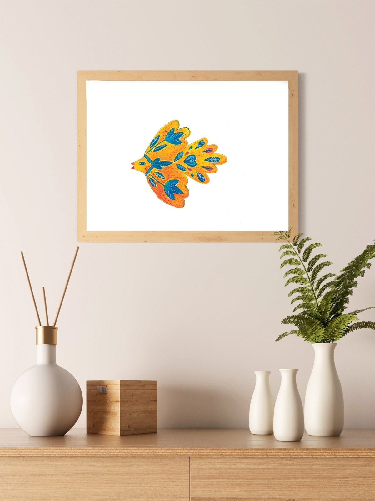 Sun Bird, Illustration by Roshanak Ostad - Yalda Concept Store Persan